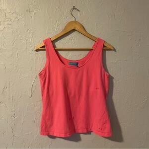 Fresh Produce Vibrant Pink Barbie Pink Tank Top Built in Bra Size Large Neon